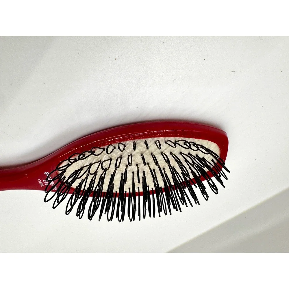 Spornette 215 Super Looper‎ Hair Extension Wig Brush Red Looped Bristle Paddle